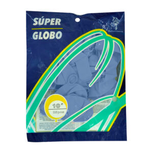 Paquete con 25 globos de látex 10 pulgadas en color gris / súper globo / inn-m3-006