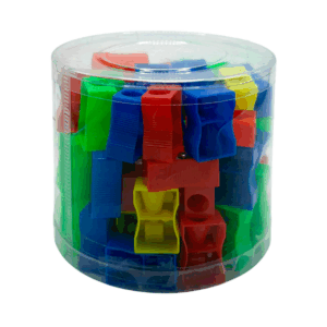 Bote con 72 sacapuntas de plástico rectangulares, colores surtidos / sacapunta lucello / jbd46-9