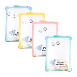 Pizarrón infantil chico, magnético, con marcador e imán, colores varios / jl-121