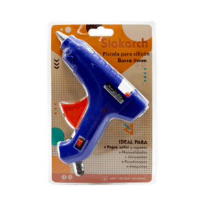 Pistola de silicón grande con botón de encendido-apagado, variedad de colores
