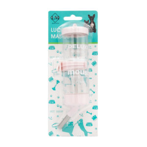1pza Bebedero cilíndrico pequeño con cuerpo de plástico transparente y capacidad de 125ml, variedad de colores / lucy mascotas / pet shop / 1770