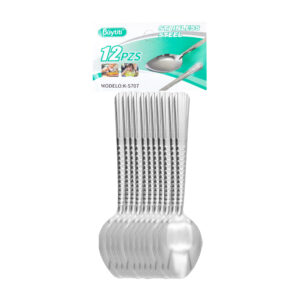 Paquete con 12 cucharas metálicas buytiti de acero inoxidable / k-s707
