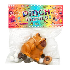 Juguete antiestrés squeeze con diseño de capibara, bolitas de pompón y figura decorativa / kpn16 / pinch family