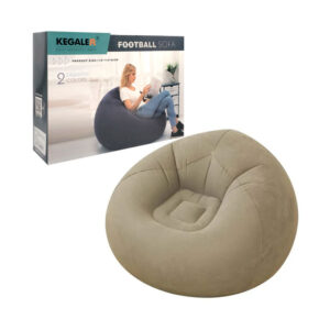 1pza Sillón / sofá inflable, de plástico resistente con forma redonda tipo sillón puff, variedad de colores / 110x110x85cm / football sofa / kegaler