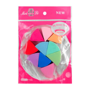 Paquete con 10 esponjas en forma de quesitos para aplicar maquillaje / meili