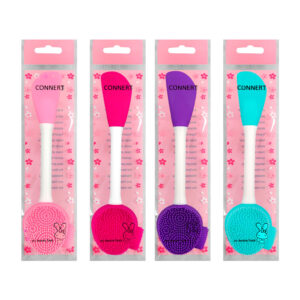 Cepillo limpiador facial de silicón con aplicador de mascarilla, connert / lv325