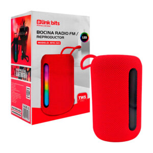 Bocina inalámbrica cilíndrica, fm, usb-tf, línea de luz rgb, cuerpo de tela, asa