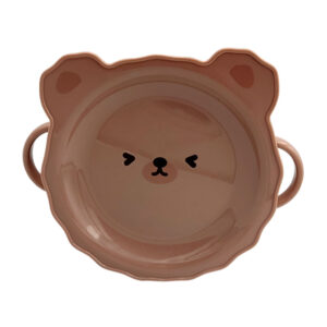 Tupper tipo olla de plástico y acero inoxidable con diseño de oso / meo-fh12