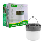Lámpara led emergencia 24w, 3 modos, recargable, gancho colgante / em22w24