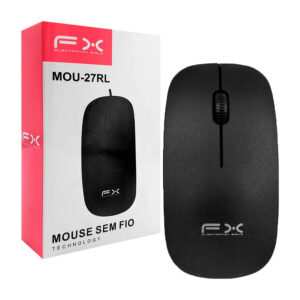 Mouse alámbrico usb fx con diseño ergonomico, 125x77x30mm, 100ma / sem fio