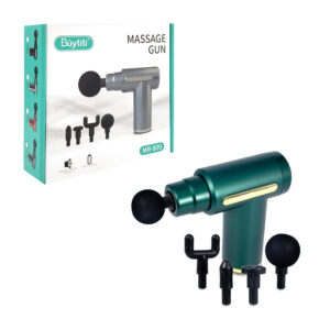 Pistola masajeadora portátil, recargable con 4 cabezales intercambiables, variedad de colores / mr-809 / massage gun