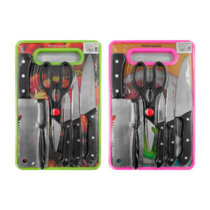 Juego de tabla para picar + 4 cuchillos, pelador y tijeras / kitchen supplies