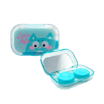 Estuche para pupilentes - lentes de contacto con accesorios, diseño compacto transparente con estampado de animales kawaii + espejo, variedad de colores y estampados / box of contact lenses / xiudou / mth-2058