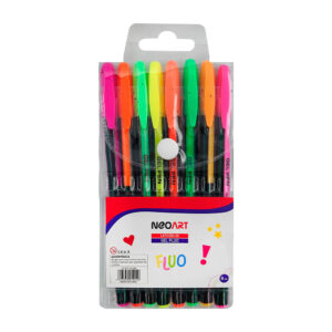 Paquete con 8 plumas de gel en tonos neón, 1.0mm, color surtidos / ygb122-3