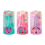 1pza Tijeras pequeñas, infantiles, bicolor, de plástico liso, variedad de colores / oulo / hello lovely / lo-1208