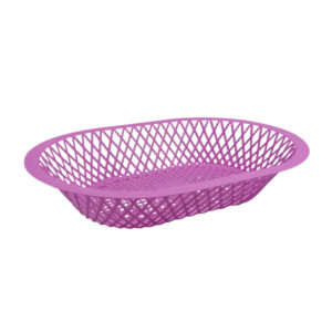 Canasta panera / charola de plástico, 32x7.5cm, variedad de colores / 629703