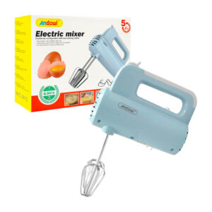 Batidora eléctrica de mano andowl de doble barra, 5 velocidades y 2 pares de barras intercambiables, 350w / q-d075