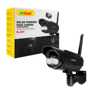 Lámpara led solar andowl con forma de cámara falsa para interiores o exteriores / q-j04
