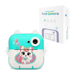 Cámara pequeña infantil, recargable, con impresora instantánea, colores varios
