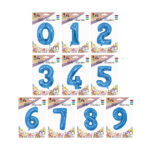 1pza globo efecto metálico de 32 pulgadas en forma de número, variedad de colores / qq-104 / qq-105 / globo aluminio