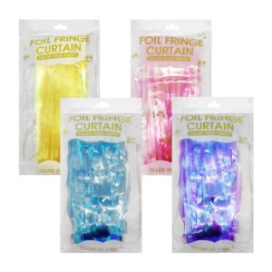 1pza Cortina para fiesta con efecto brillante glow, variedad de colores / foil fringe curtain / qys0318