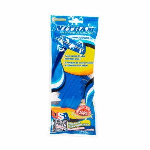 Blíster de 10 rastrillos plásticos, de doble navaja de acero, usos varios/nitram