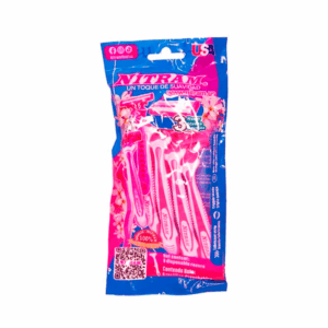 Bolsa con 5 rastrillos femeninos, plásticos de triple navaja, usos varios/nitram