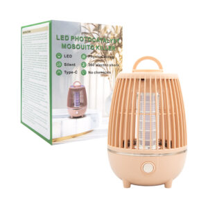 Lámpara led recargable mata mosquitos con asa, diseño de rejilla y forma de barril + mini cepillo, 1200mAh, variedad de colores / sd-628 / gecko / usb-02