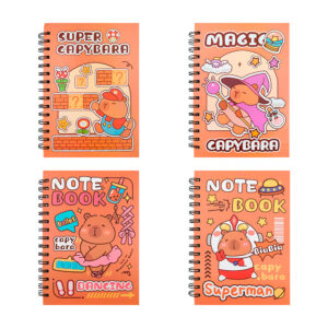 Libreta de pasta dura, doble espiral y estampado de capibara, variedad de modelos / note book / sh-a5110