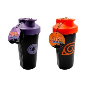 Botella de plástico con capacidad de 650ml con estampado de naruto shippuden + espera mezcladora, variedad de estampados y colores / sh-ns-02 / sh-ns-01