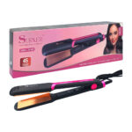 Plancha alaciadora profesional para cabello con placa de cerámica en zig zag, 4 temperaturas, luz indicador, 45w, variedad de colores / sk-986 / surker