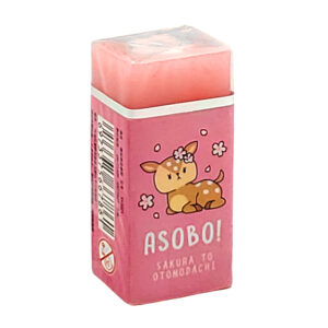 1pza borrador pequeño rectangular, con estampado de flor de sakura / asobo goma