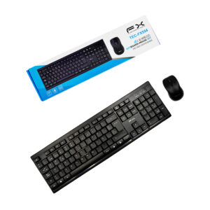 Combo teclado y mouse inalámbricos 2.4g con teclas suaves silenciosas, diseño ergonómico y resistente al agua / tec-fx554 / fx