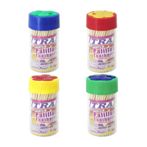 Bote transparente pequeño con palillos de bambú, variedad de usos / nitram