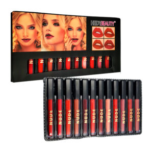 Paquete con 12 labiales hedy beauty con terminación matte, colores surtidos / ts-283 / 627-63