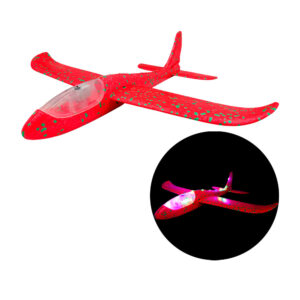 1pza Avión grande de unicel armable con iluminación led, cabina transparente y medida de 48cm,variedad de colores / wjy1184