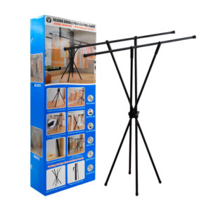 Tendedero - perchero plegable de doble barra y estructura de trípode para ropa, variedad de colores / wzj-25 / folding double pole clothes rack