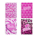 Libreta mediana de pasta dura con doble espiral y diseño de Barbie