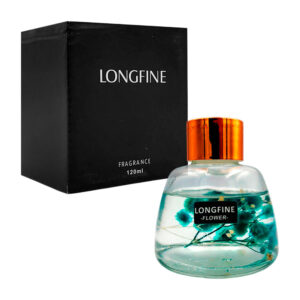 1pza Difusor de aroma con fragancia en forma de tarro de vidrio transparente, con varas de madera oscuras, variedad de aromas / longfine / fragance / 120ml