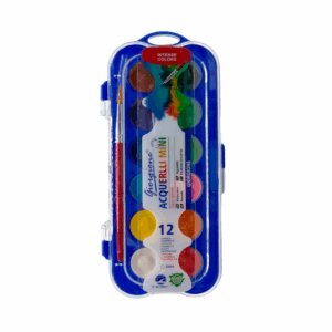 Estuche con 12 acuarelas + pincel, variedad de colores / yl02-149