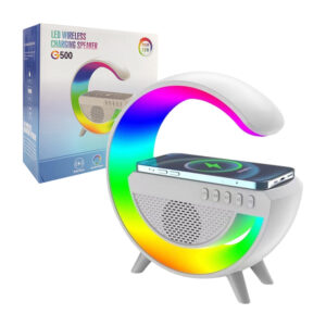 Bocina mini en forma de G, luz rgb, carga inalámbrica, variedad de colores