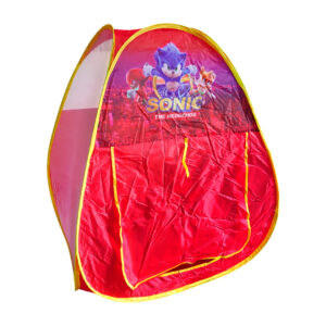 Casa tienda de campaña infantil plegable con estampado de sonic, 88x88x92cm / 225-22 / yy-n81