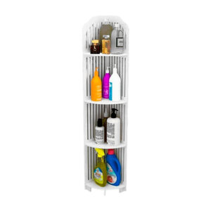 Organizador - estante para esquina de 4 niveles con diseño ranurado, variedad de usos / yz25011918