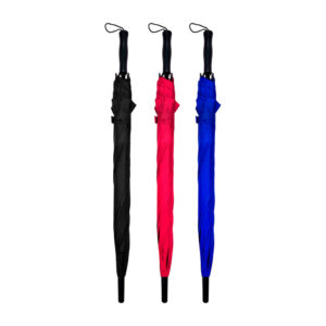 Paraguas plegable mediano en color liso con mango ergonómico y correa, variedad de colores / zbcs433