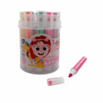 Bote transparente con 18 marcadores de colores, con mini sello, usos varios