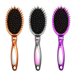 Cepillo con mango de plástico y hoyuelo de colgar para el cabello, 25cm, variedad de colores / a568 / m097