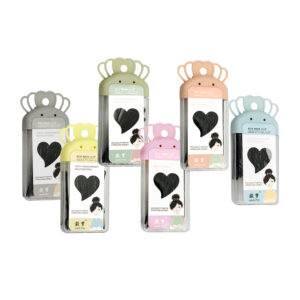 Estuche con 20 pasadores hair pin para el cabello en color negro, estuche con decoración de corazones en la tapa, variedad de colores / hair pin / ay-529 / pasador 6611