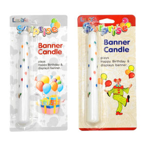 Blíster con vela sorpresa de cumpleaños y mini letrero - pancarta sorpresa / bt-2751 / surprise banner candle