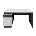 1pza Escritorio de madera sólida, montable, con cajonera, compartimiento de puerta, variedad de usos / l82-343bt