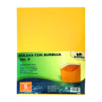 Paquete con 5 sobres burbuja de 24.13x36.83cm / bolsas con burbuja / golden kraft 90g / bf0243 / 966185